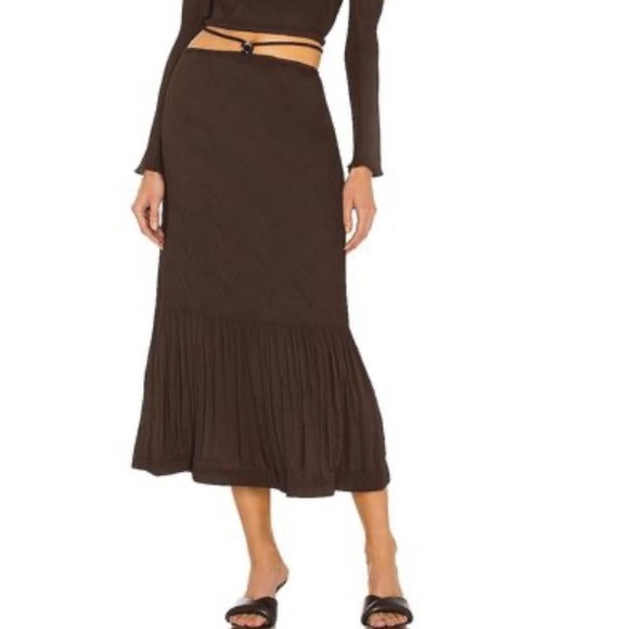 Revolve NWT jonathan simkhai skirt brown - Picture 3 of 3